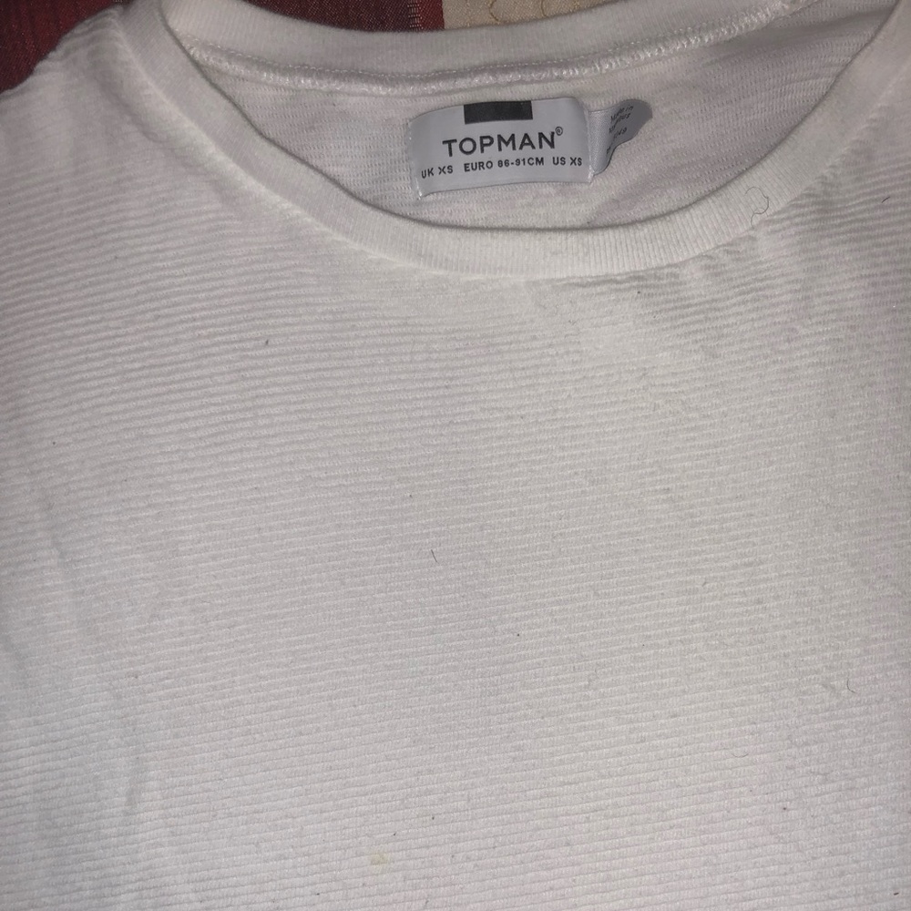 Top man textured muscle fit T-shirt